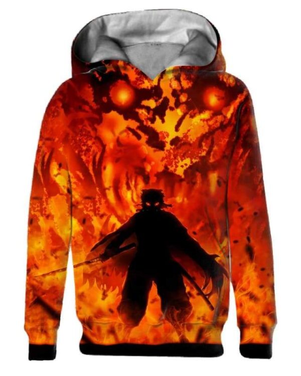 Devil Fire - All Over Apparel - Kid Hoodie / S - www.secrettees.com