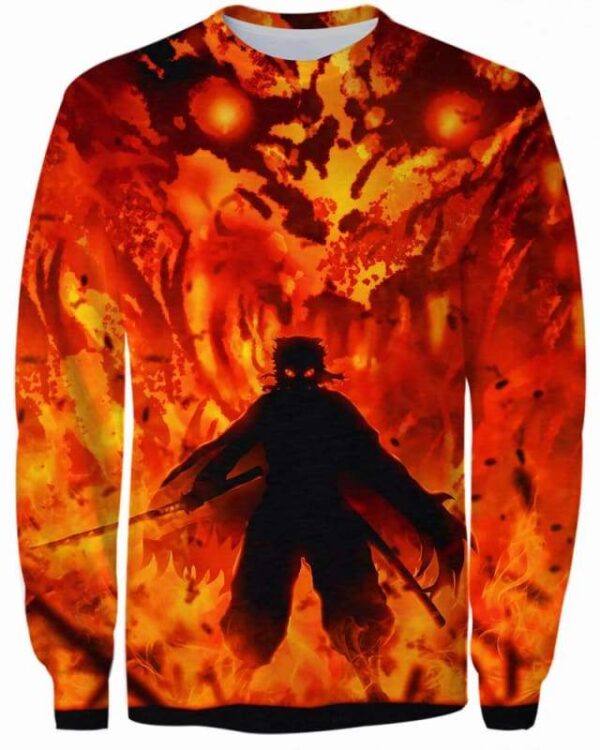 Devil Fire - All Over Apparel - Sweatshirt / S - www.secrettees.com