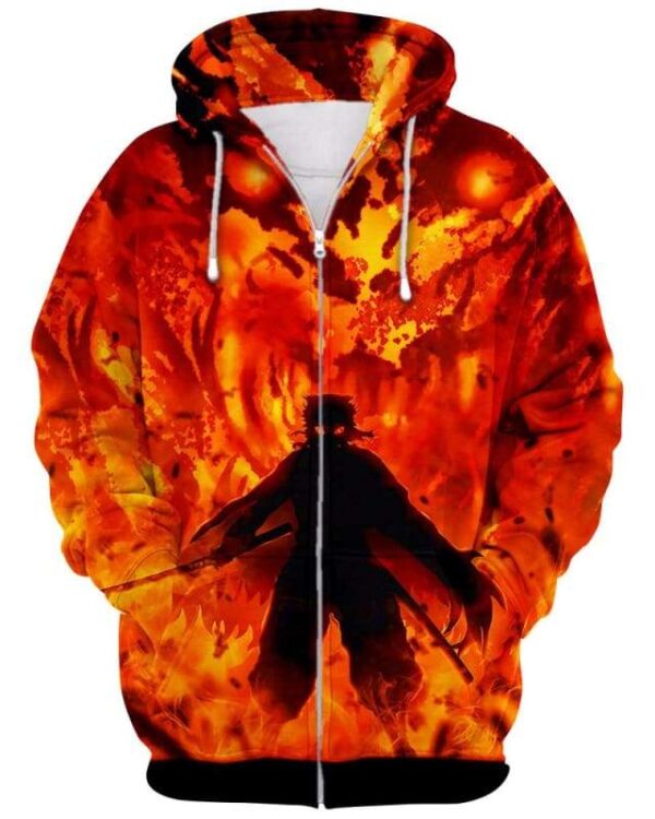 Devil Fire - All Over Apparel - Zip Hoodie / S - www.secrettees.com