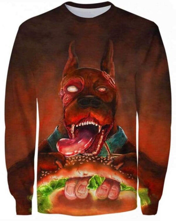 Do You Want A Hamburger - All Over Apparel - Sweatshirt / S - www.secrettees.com