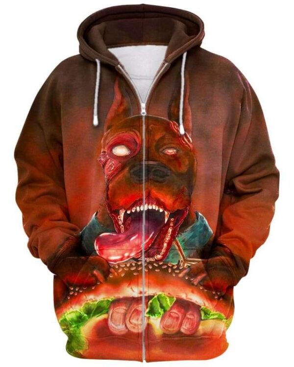 Do You Want A Hamburger - All Over Apparel - Zip Hoodie / S - www.secrettees.com