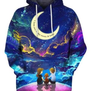 Dog I Love You To The Moon & Back - All Over Apparel - Hoodie / S - www.secrettees.com