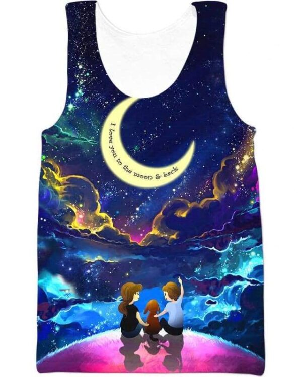 Dog I Love You To The Moon & Back - All Over Apparel - Tank Top / S - www.secrettees.com