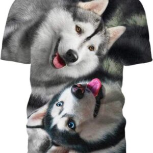 Dogs Husky Yin Yang - All Over Apparel - T-Shirt / S - www.secrettees.com
