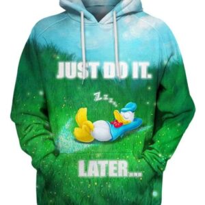 Donald - Just Do It Later - All Over Apparel - Hoodie / S - www.secrettees.com