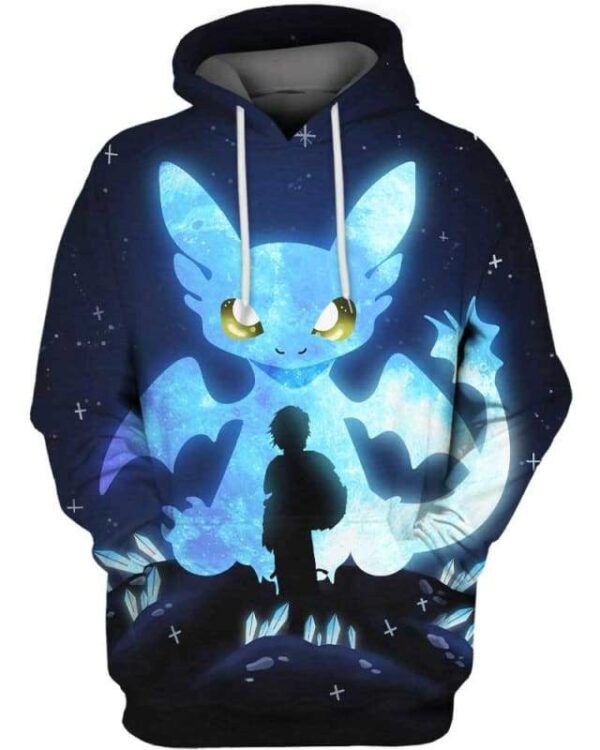 Dragon Moon Glows - All Over Apparel - Hoodie / S - www.secrettees.com