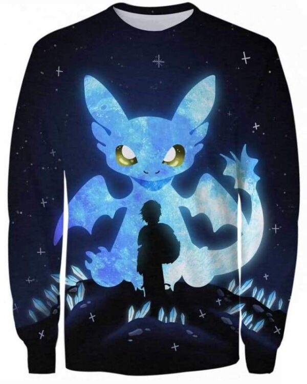 Dragon Moon Glows - All Over Apparel - Sweatshirt / S - www.secrettees.com