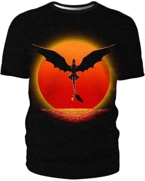 Dragon on Sunset - All Over Apparel - T-Shirt / S - www.secrettees.com