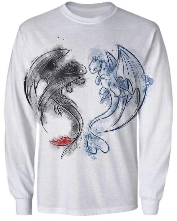 Dragons Calligraphy Draw - All Over Apparel - Sweatshirt / S - www.secrettees.com