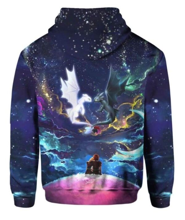 Dragons Colorful Sky Night - All Over Apparel - www.secrettees.com