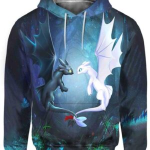 Dragons Toothless Love - All Over Apparel - Hoodie / S - www.secrettees.com