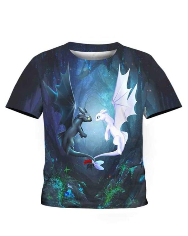 Dragons Toothless Love - All Over Apparel - Kid Tee / S - www.secrettees.com