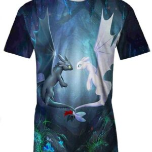 Dragons Toothless Love - All Over Apparel - T-Shirt / S - www.secrettees.com