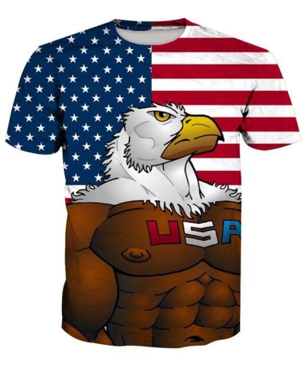 Eagle Hero USA Patriot 3D T-shirt - All Over Apparel - T-Shirt / S - www.secrettees.com