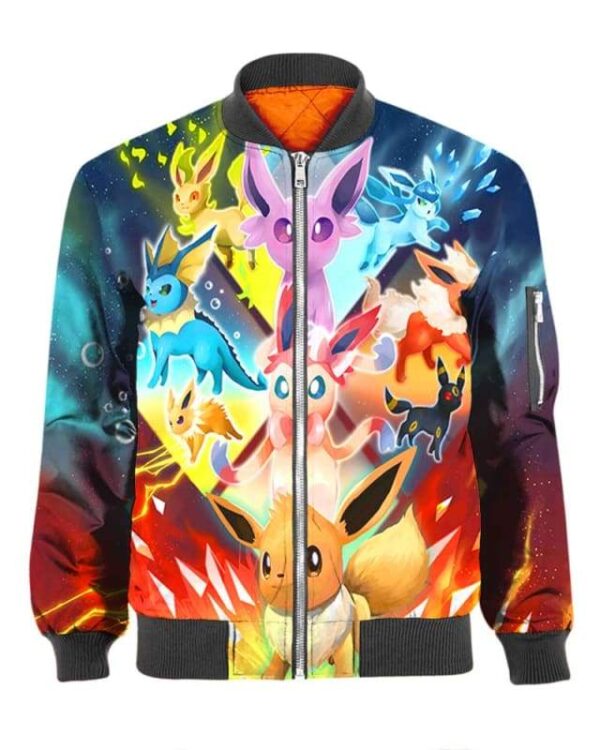 Eeveelution - All Over Apparel - Bomber / S - www.secrettees.com