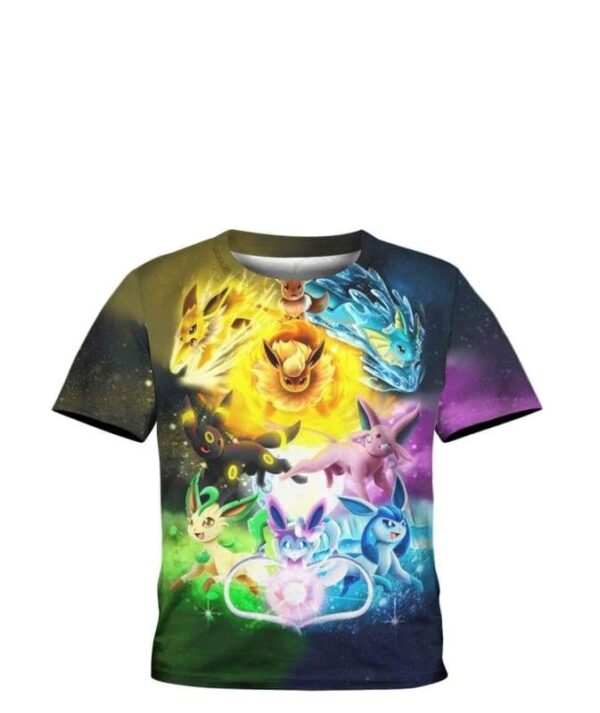 Eeveelutions Power - All Over Apparel - Kid Tee / S - www.secrettees.com