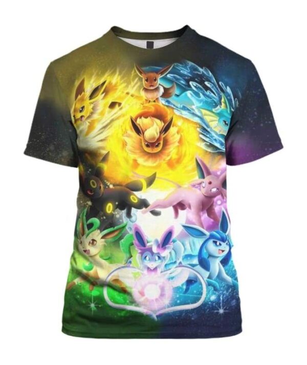 Eeveelutions Power - All Over Apparel - T-Shirt / S - www.secrettees.com