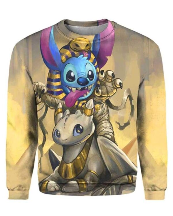 Egypt Cute Stitch - All Over Apparel - Sweatshirt / S - www.secrettees.com