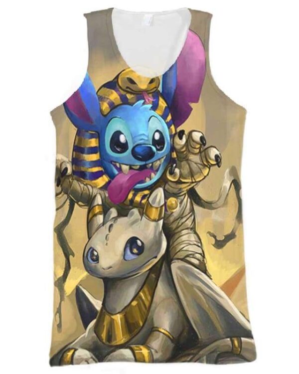 Egypt Cute Stitch - All Over Apparel - Tank Top / S - www.secrettees.com