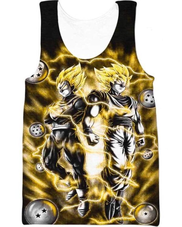 Electrifying Goku - All Over Apparel - Tank Top / S - www.secrettees.com