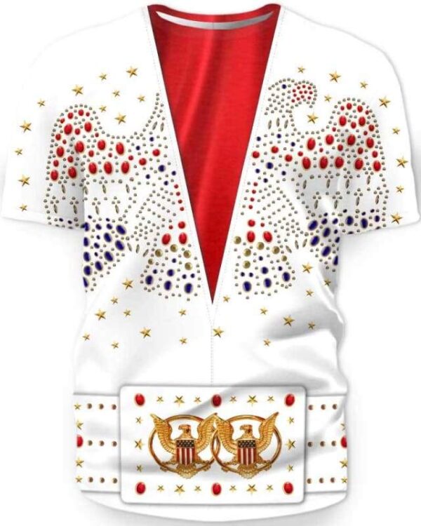 Elvis Presley Costume - All Over Apparel - T-Shirt / S - www.secrettees.com