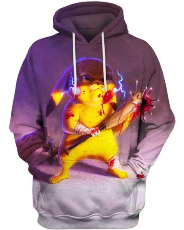 Evil Pikachu - All Over Apparel - Hoodie / S - www.secrettees.com