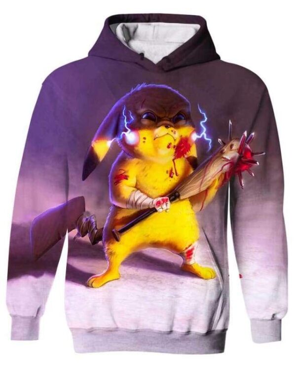 Evil Pikachu - All Over Apparel - Kid Hoodie / S - www.secrettees.com