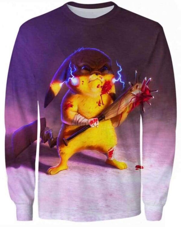 Evil Pikachu - All Over Apparel - Sweatshirt / S - www.secrettees.com