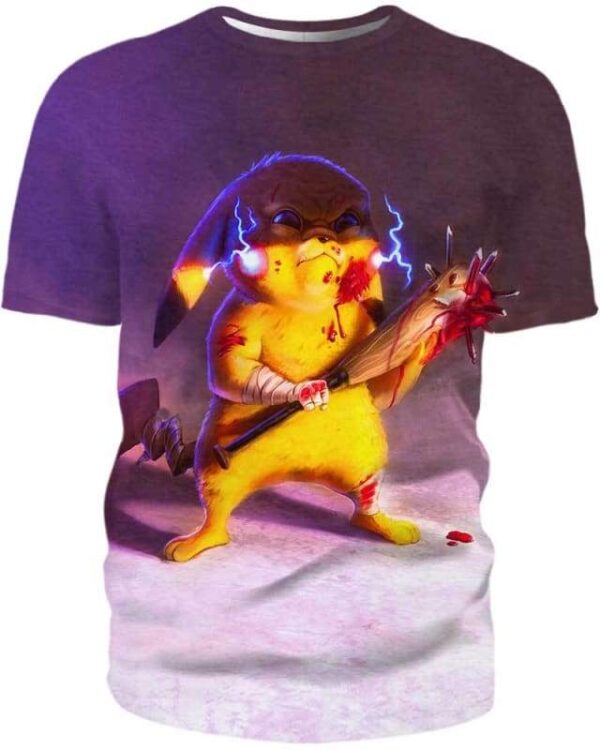 Evil Pikachu - All Over Apparel - T-Shirt / S - www.secrettees.com