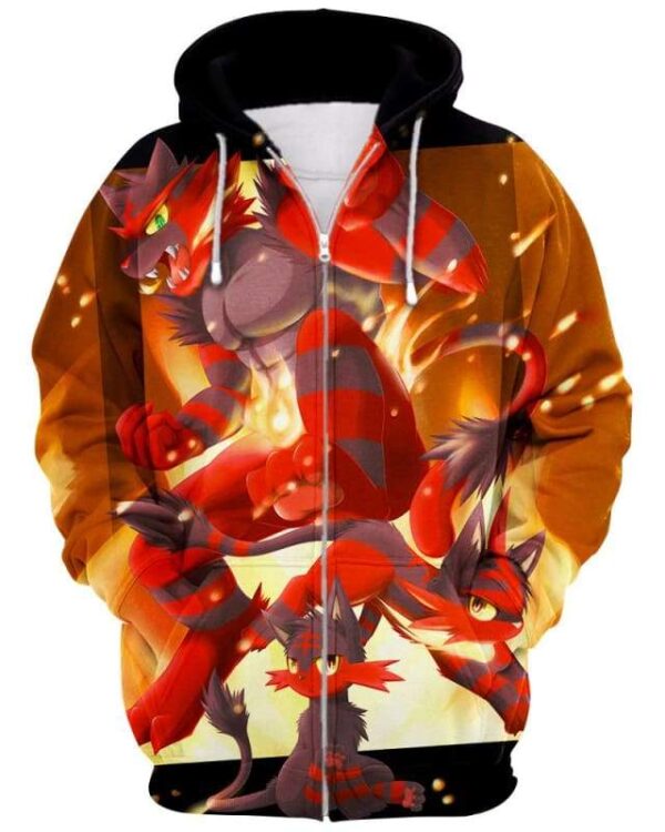 Evolution Of Torracat - All Over Apparel - Zip Hoodie / S - www.secrettees.com