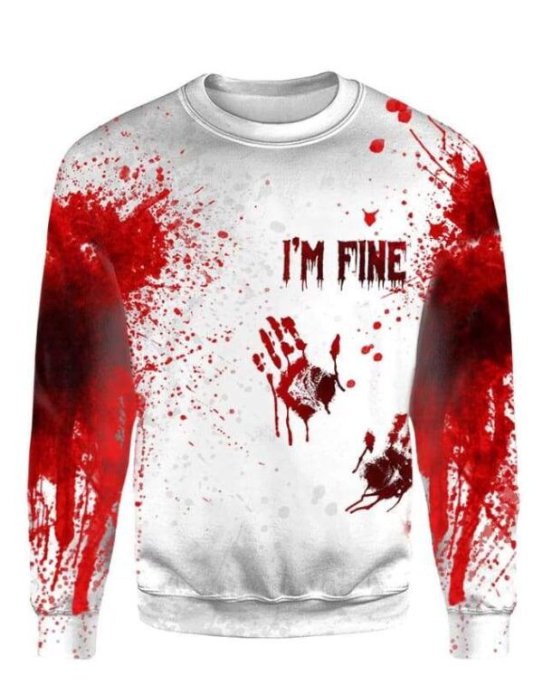 Famille - Halloween Blood Hoodie T-shirt - All Over Apparel - www.secrettees.com