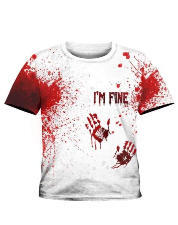Famille - Halloween Blood Hoodie T-shirt - All Over Apparel - Kid Tee / S - www.secrettees.com