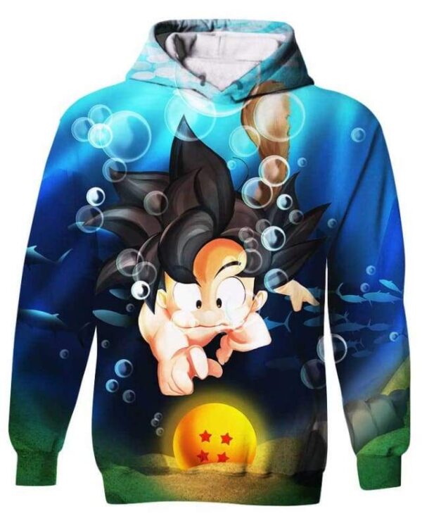 Finding Dragon Ball - All Over Apparel - Kid Hoodie / S - www.secrettees.com