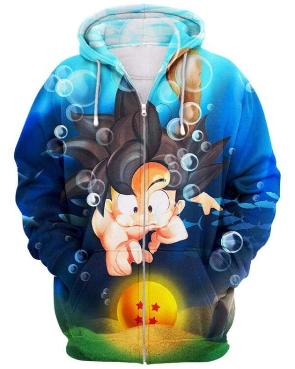 Finding Dragon Ball - All Over Apparel - Zip Hoodie / S - www.secrettees.com