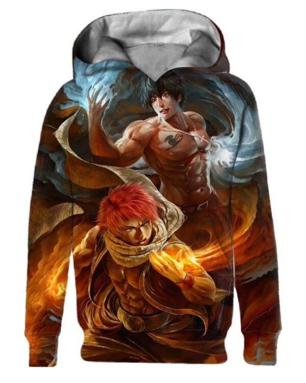 Fire And Ice - All Over Apparel - Kid Hoodie / S - www.secrettees.com
