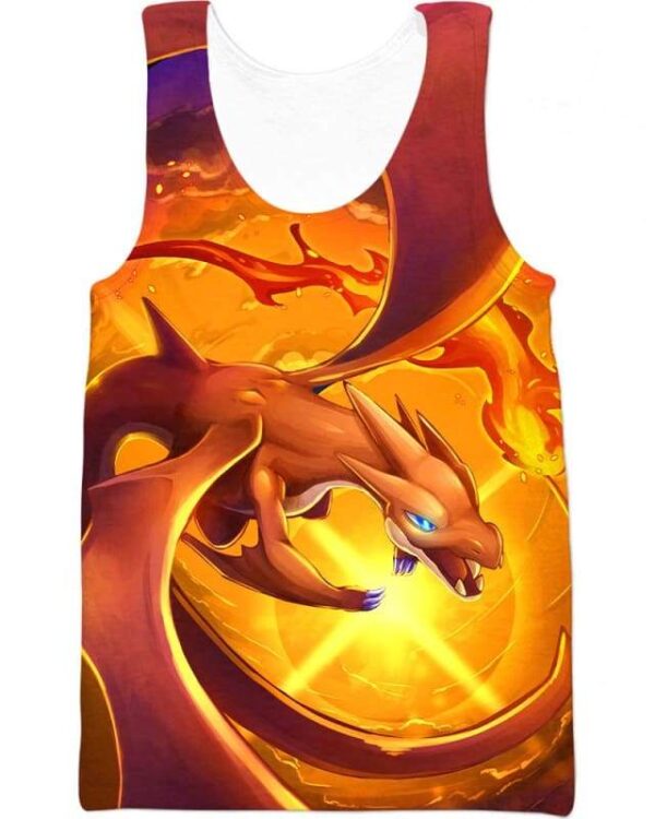 Fire Dragon - All Over Apparel - Tank Top / S - www.secrettees.com