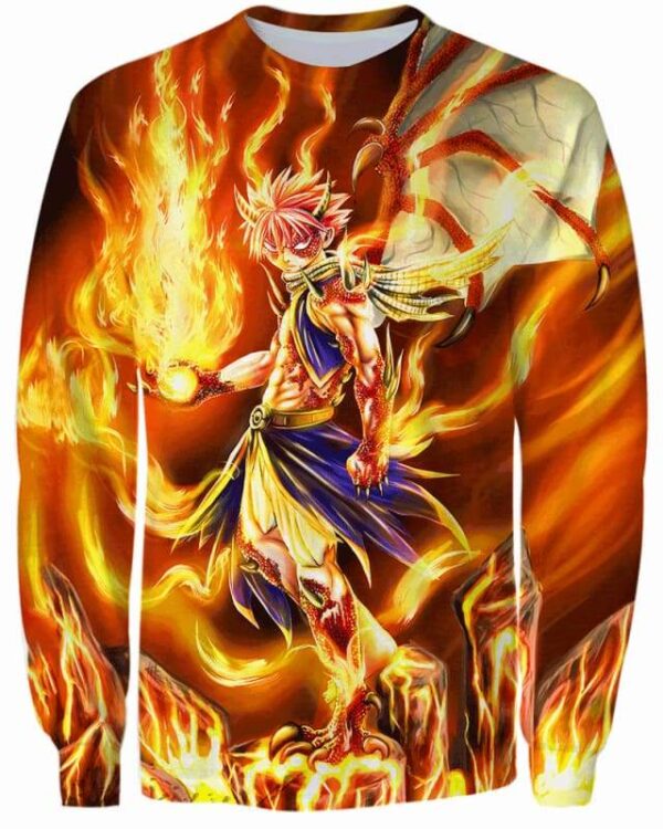 Fire God Dragon Natsu - All Over Apparel - Sweatshirt / S - www.secrettees.com