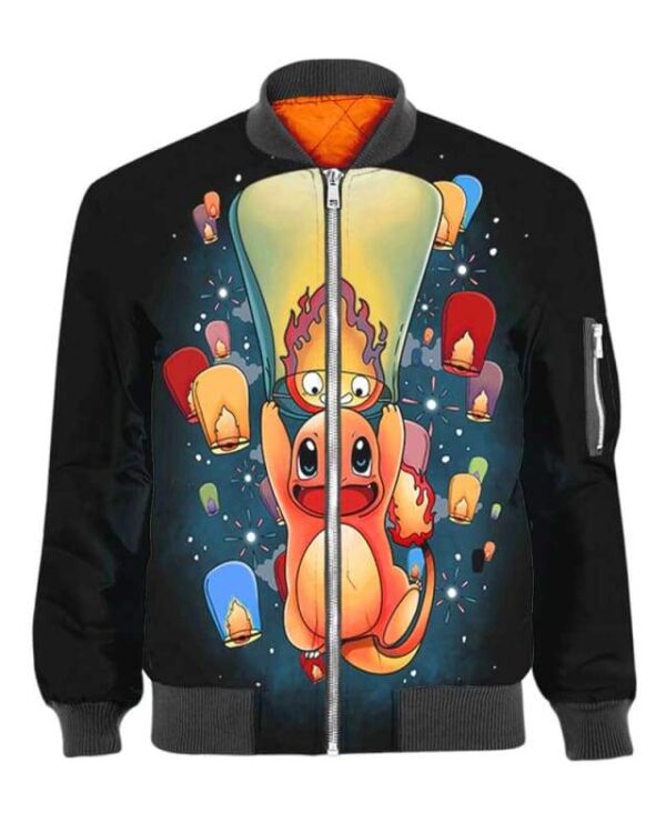 Fire Lanterns - All Over Apparel - Bomber / S - www.secrettees.com