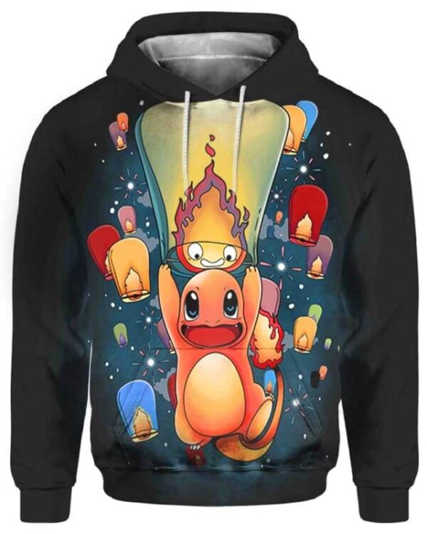 Fire Lanterns - All Over Apparel - Hoodie / S - www.secrettees.com