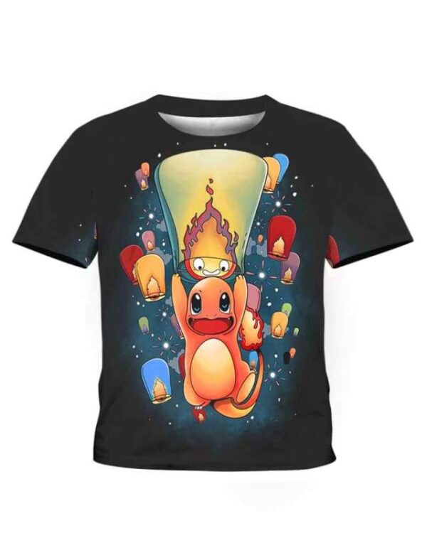 Fire Lanterns - All Over Apparel - Kid Tee / S - www.secrettees.com