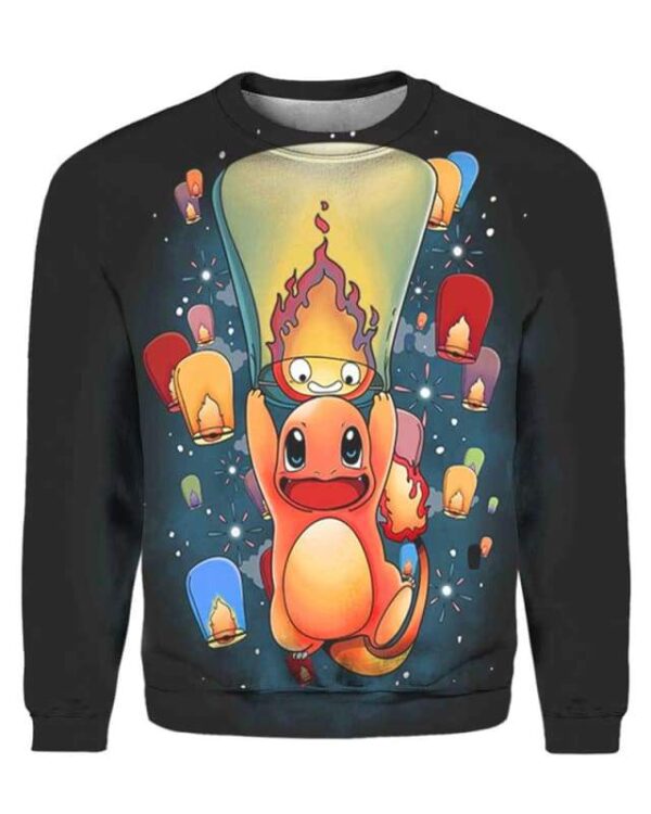 Fire Lanterns - All Over Apparel - Sweatshirt / S - www.secrettees.com