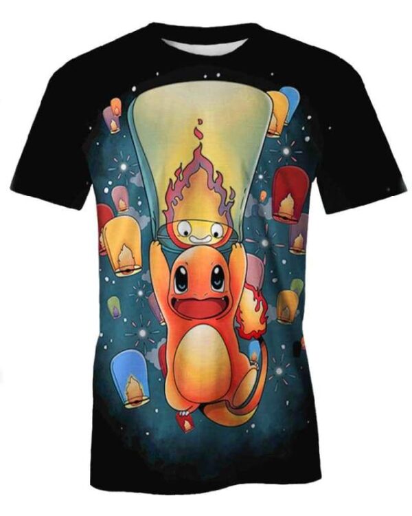 Fire Lanterns - All Over Apparel - T-Shirt / S - www.secrettees.com