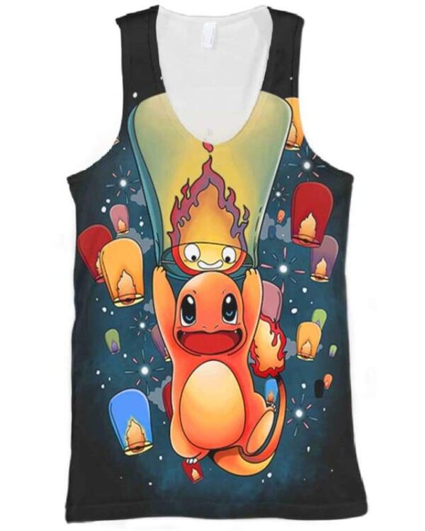 Fire Lanterns - All Over Apparel - Tank Top / S - www.secrettees.com