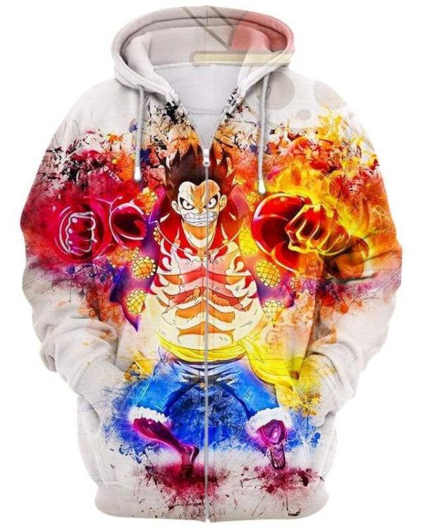 Fire Punch - All Over Apparel - Zip Hoodie / S - www.secrettees.com