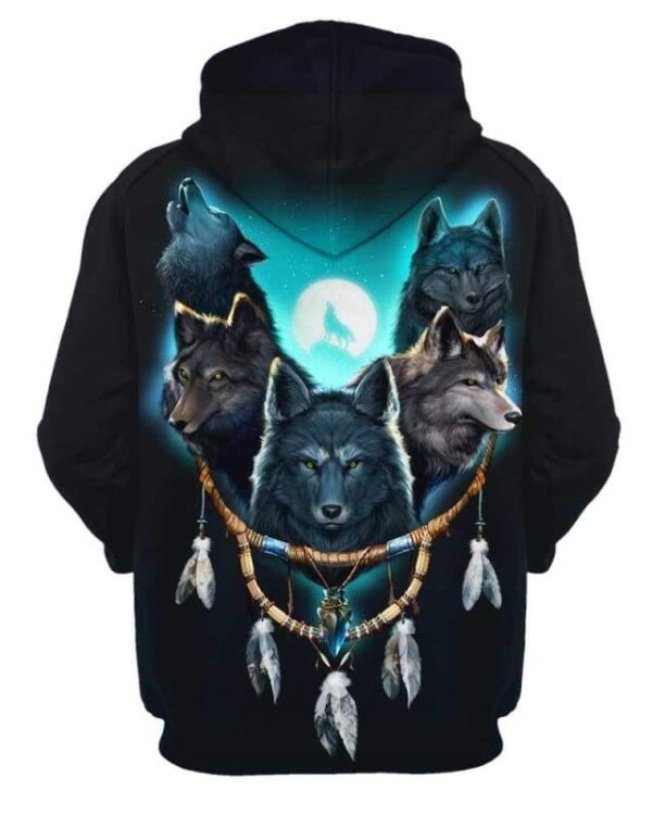 Five Wolves - All Over Apparel - www.secrettees.com