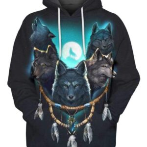 Five Wolves - All Over Apparel - Hoodie / S - www.secrettees.com
