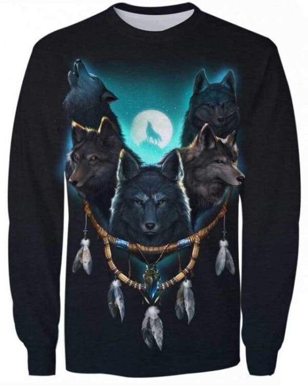 Five Wolves - All Over Apparel - Sweatshirt / S - www.secrettees.com