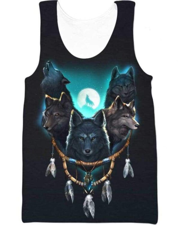 Five Wolves - All Over Apparel - Tank Top / S - www.secrettees.com
