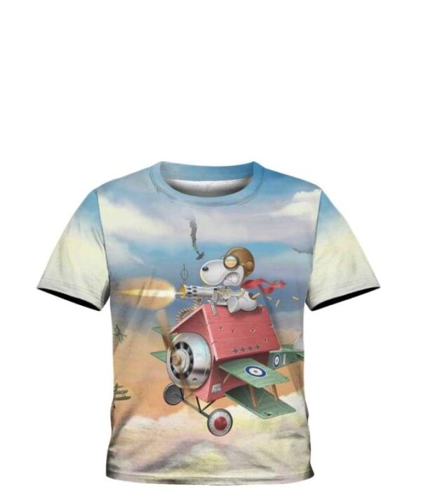 Flying Ace - All Over Apparel - Kid Tee / S - www.secrettees.com
