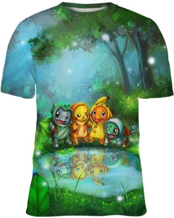 Forest Friends Pokemon - All Over Apparel - Kid Tee / S - www.secrettees.com